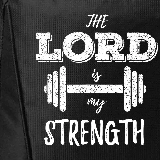 Christian Funny Workout Gym Lord Is My Strength City Backpack