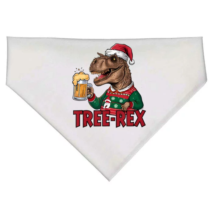 Christmas Family Xmas Ugly Outfit Merry Beer Dinosaur Trex Tank Top USA-Made Doggie Bandana