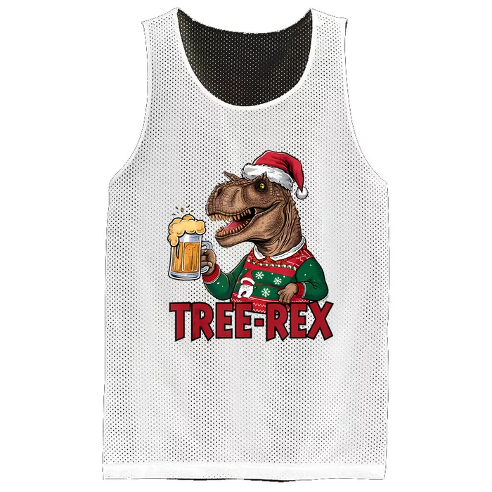 Christmas Family Xmas Ugly Outfit Merry Beer Dinosaur Trex Tank Top Mesh Reversible Basketball Jersey Tank