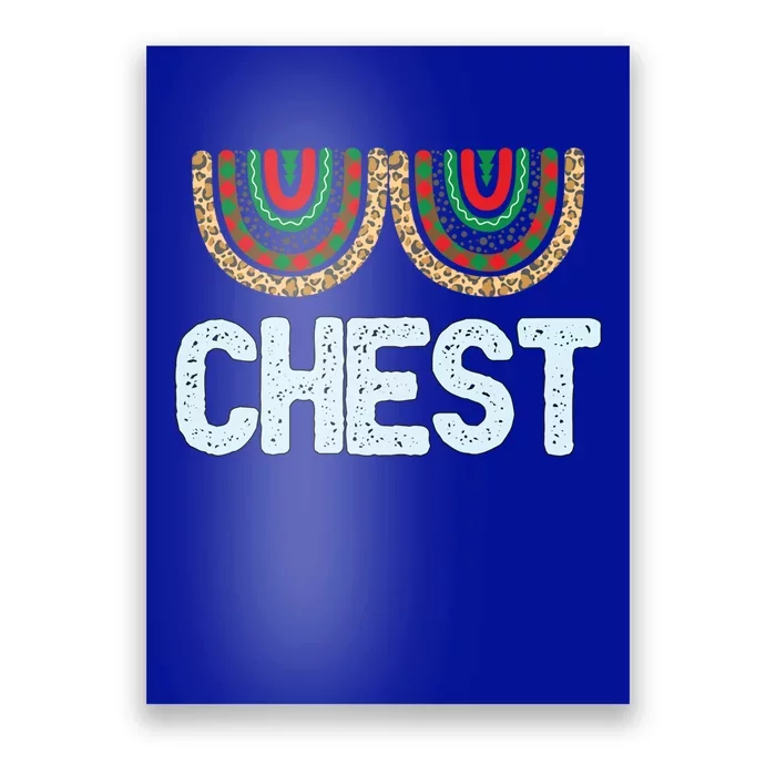 Chest Funny Xmas Chestnuts Matching Couples Christmas Nuts Funny Gift Poster