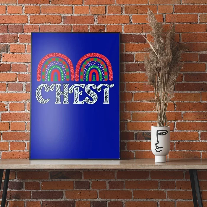 Chest Funny Xmas Chestnuts Matching Couples Christmas Nuts Cool Gift Poster