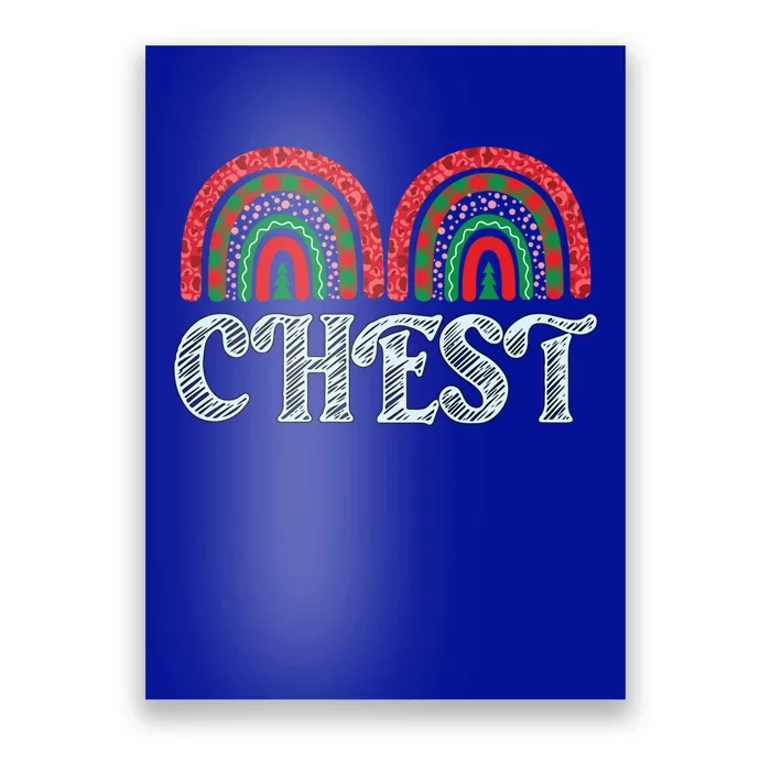 Chest Funny Xmas Chestnuts Matching Couples Christmas Nuts Cool Gift Poster