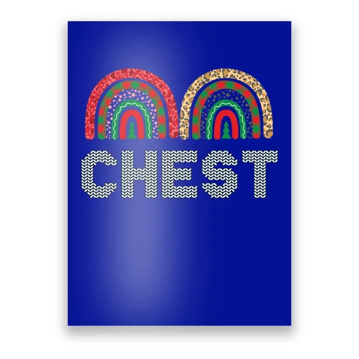 Chest Funny Xmas Chestnuts Matching Couples Christmas Nuts Meaningful Gift Poster