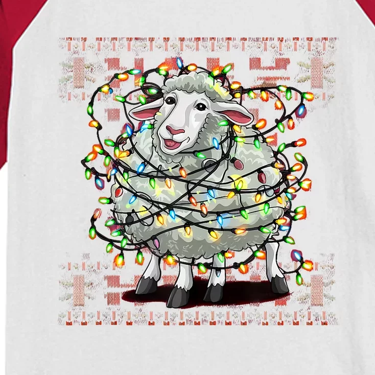 Christmas Family Xmas Ugly Christmas Outfit Merry Goat Tank Top Kids Colorblock Raglan Jersey