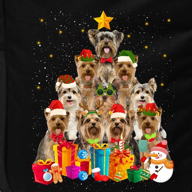 Christmas Funny Yorkshire Terrier Dog Tree Xmas Dog Lover Great Gift Impact Tech Backpack