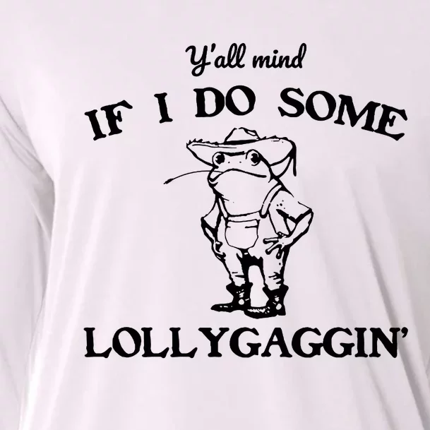 Cowboy Frog YAll Mind If I Do Some Lollygaggin Cooling Performance Long Sleeve Crew