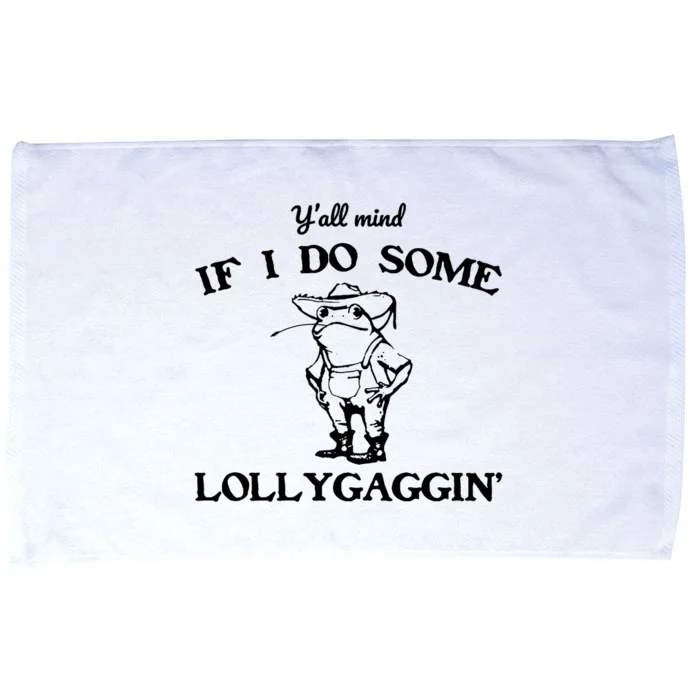 Cowboy Frog YAll Mind If I Do Some Lollygaggin Microfiber Hand Towel