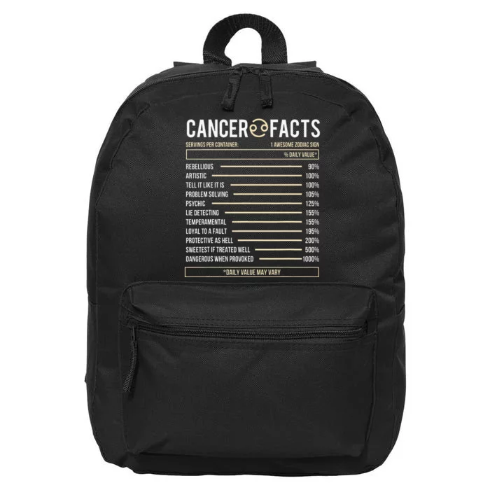 Cancer Facts Zodiac Sign Birthday Horoscope Astrology 16 in Basic Backpack