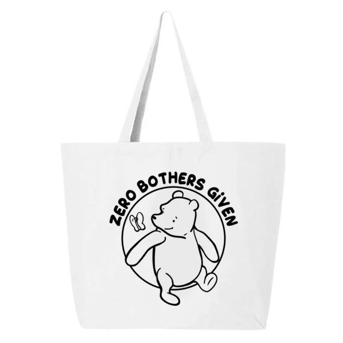 Cute Funny Zero Bothers Given 25L Jumbo Tote