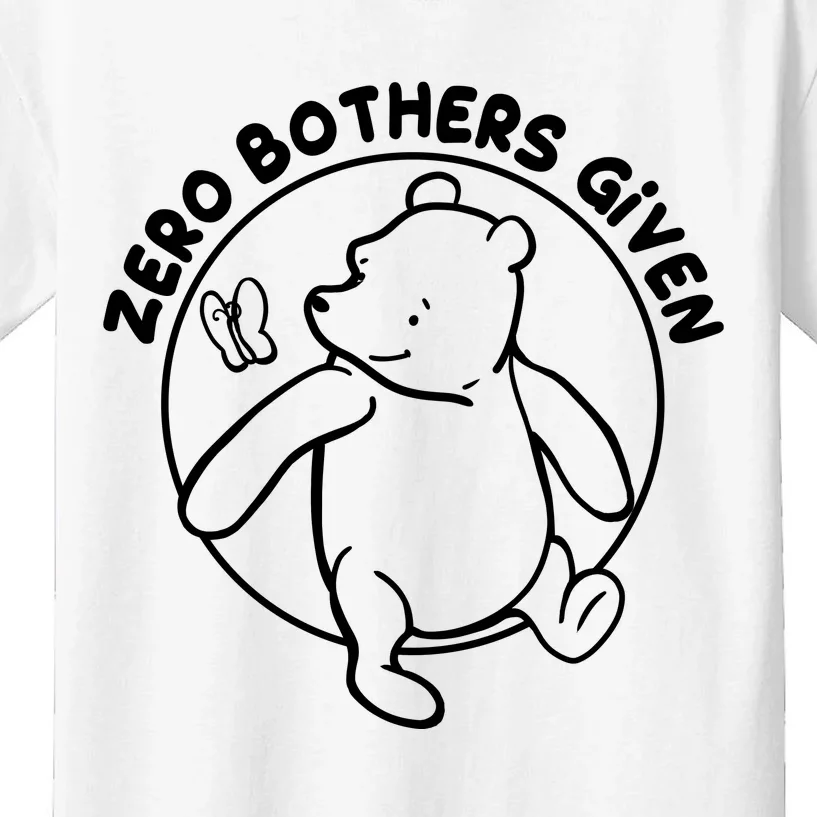 Cute Funny Zero Bothers Given Kids T-Shirt