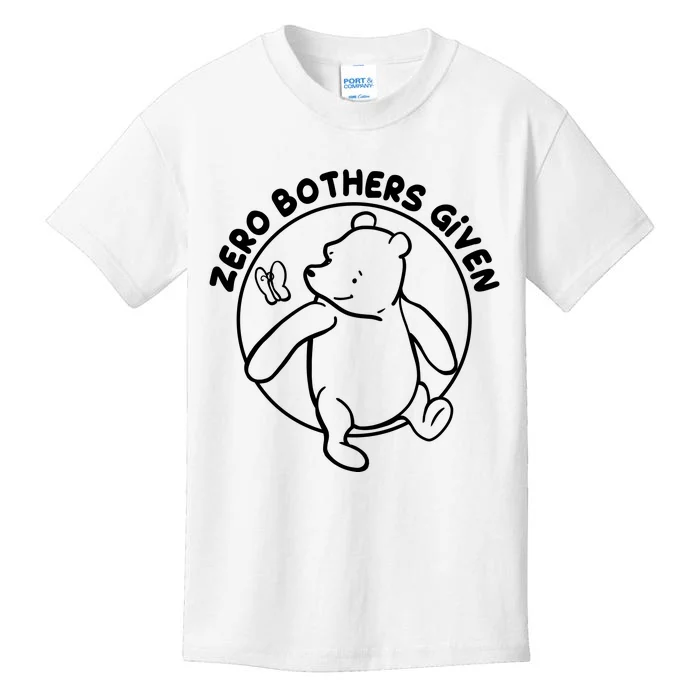 Cute Funny Zero Bothers Given Kids T-Shirt