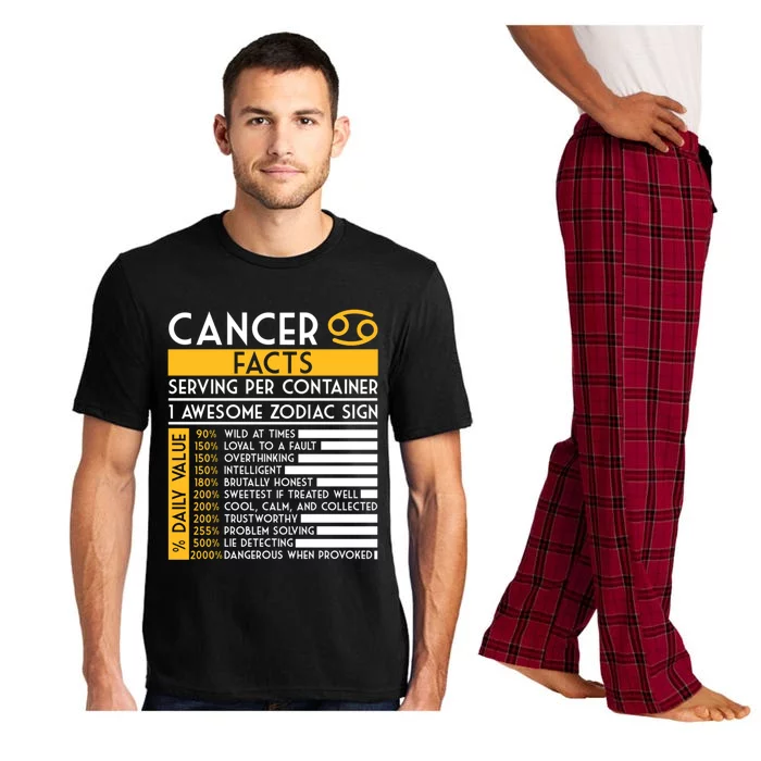 Cancer Facts Zodiac Horoscope Funny Astrology Star Sign Meaningful Gift Pajama Set