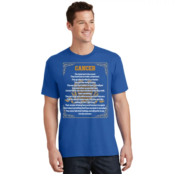 Cancer Facts Zodiac Sign Awesome Horoscope Birthday Gift T-Shirt