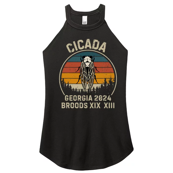 Cicada Georgia 2024 Invasion Brood Xiii And Brood Xix Women’s Perfect Tri Rocker Tank