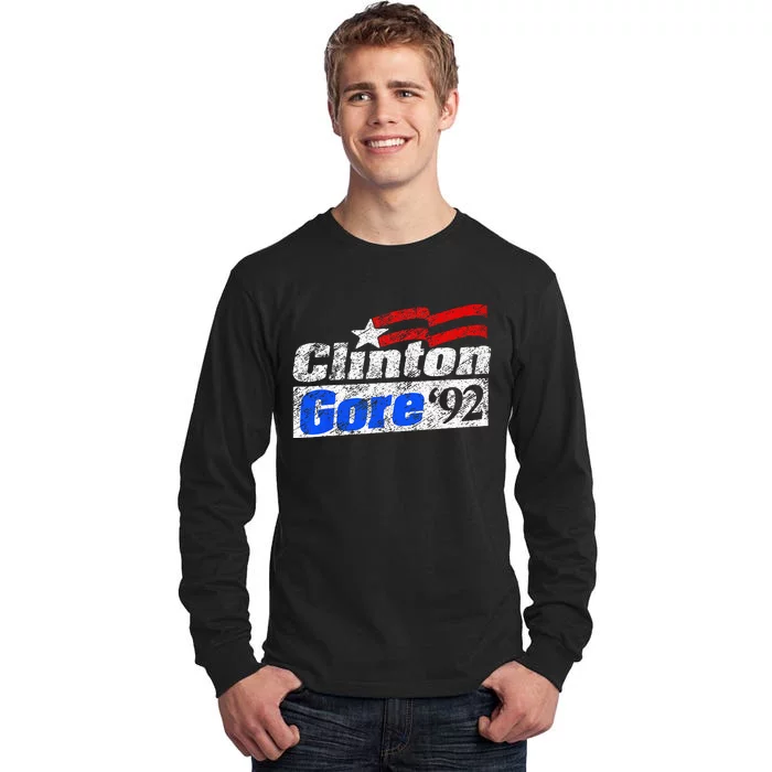 Clinton Gore 92 Presidential Campaign Vintage Retro Gift Tall Long Sleeve T-Shirt