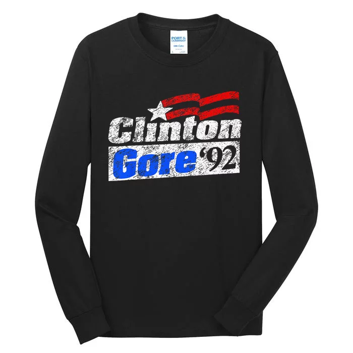 Clinton Gore 92 Presidential Campaign Vintage Retro Gift Tall Long Sleeve T-Shirt