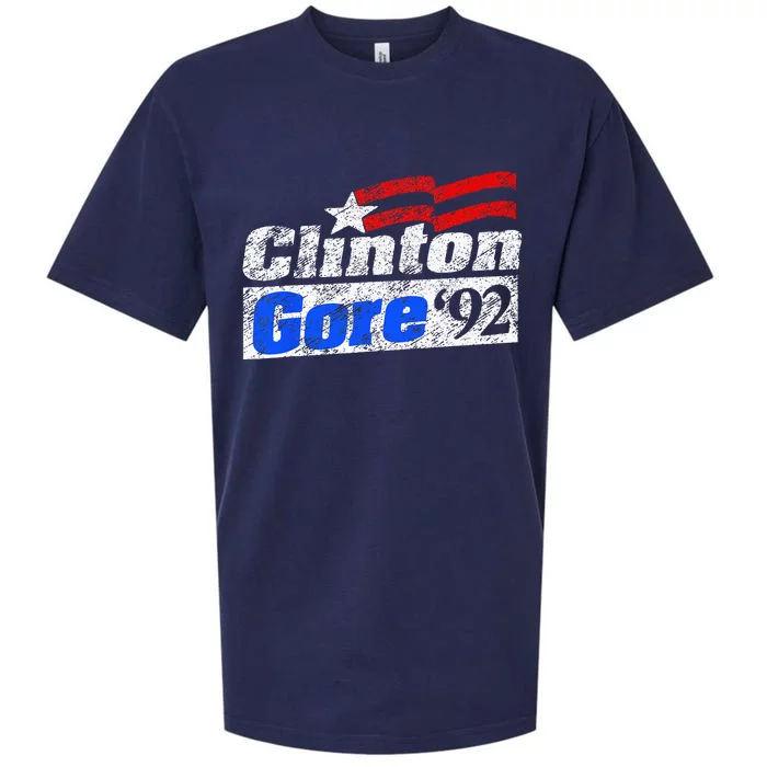 Clinton Gore 92 Presidential Campaign Vintage Retro Gift Sueded Cloud Jersey T-Shirt