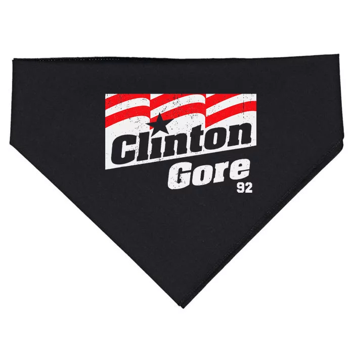 Clinton Gore 92 Retro Campaign USA-Made Doggie Bandana