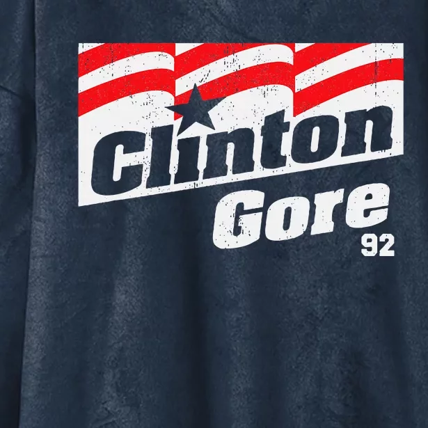 Clinton Gore 92 Retro Campaign Hooded Wearable Blanket