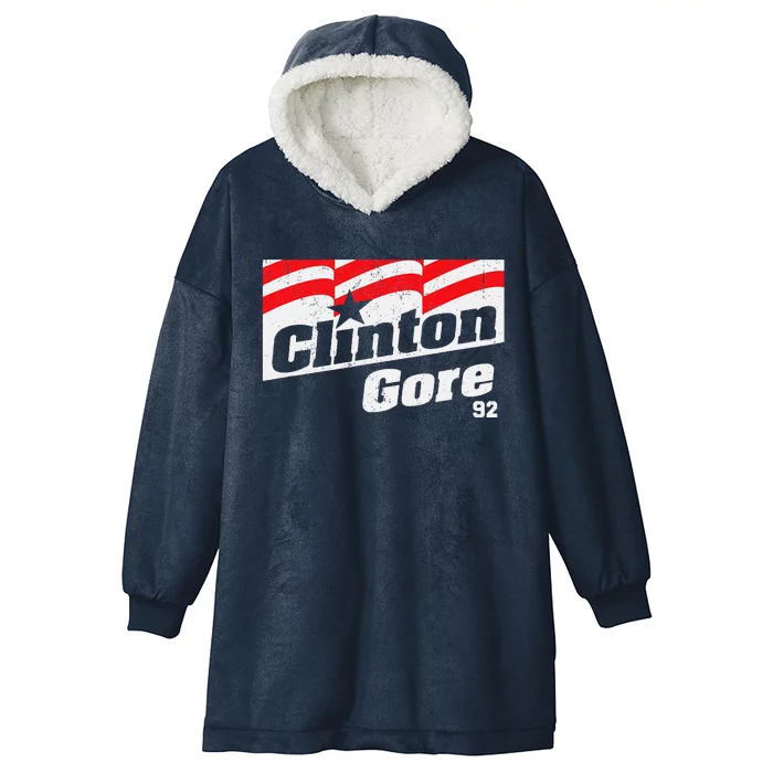 Clinton Gore 92 Retro Campaign Hooded Wearable Blanket