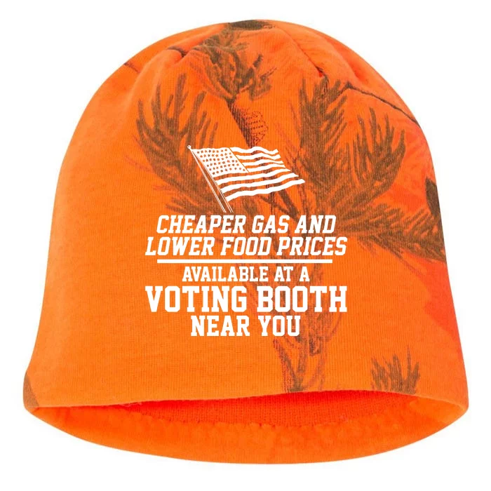 Cheaper Gas And Lower For Prices Available At A Voting Booth Near You Kati - Camo Knit Beanie