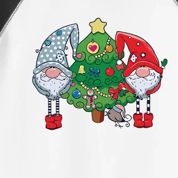 Christmas Gnomes And Tree Toddler Fine Jersey T-Shirt