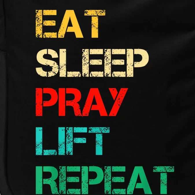 Christian Gym And Jesus Gym For Eat Sleep Pray Repeat Impact Tech Backpack