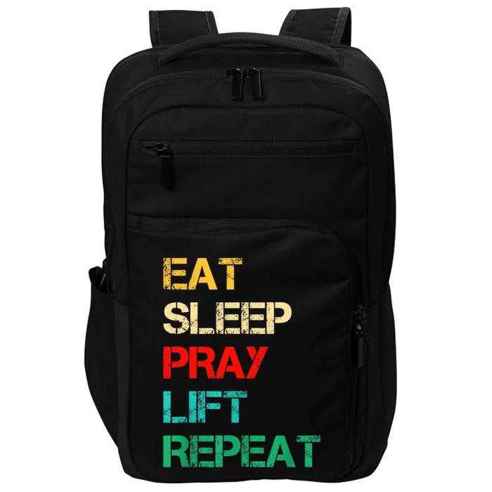 Christian Gym And Jesus Gym For Eat Sleep Pray Repeat Impact Tech Backpack