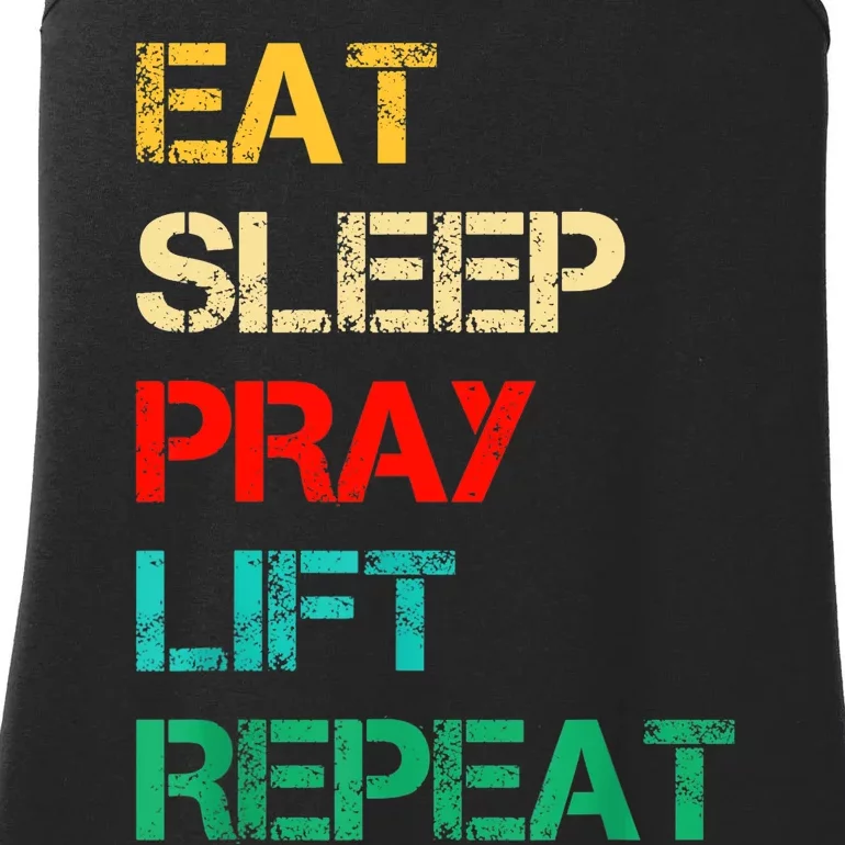 Christian Gym And Jesus Gym For Eat Sleep Pray Repeat Ladies Essential Tank