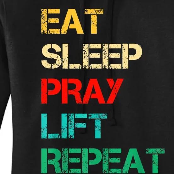 Christian Gym And Jesus Gym For Eat Sleep Pray Repeat Women's Pullover Hoodie