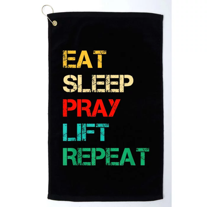 Christian Gym And Jesus Gym For Eat Sleep Pray Repeat Platinum Collection Golf Towel