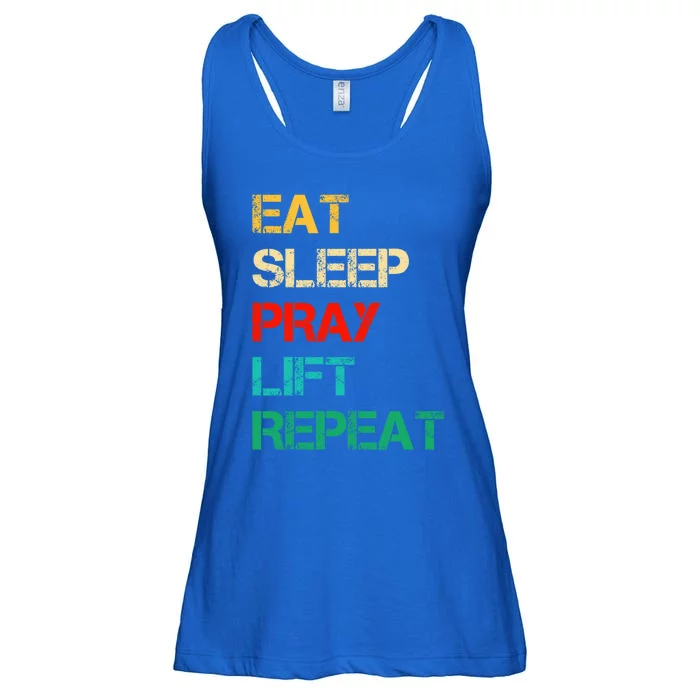 Christian Gym And Jesus Gym For Eat Sleep Pray Repeat Gift Ladies Essential Flowy Tank