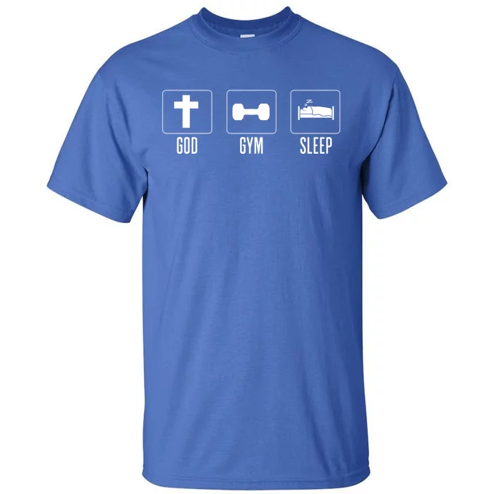 Christian Gym And Jesus Gym For God Gym Sleep Funny Gift Tall T-Shirt