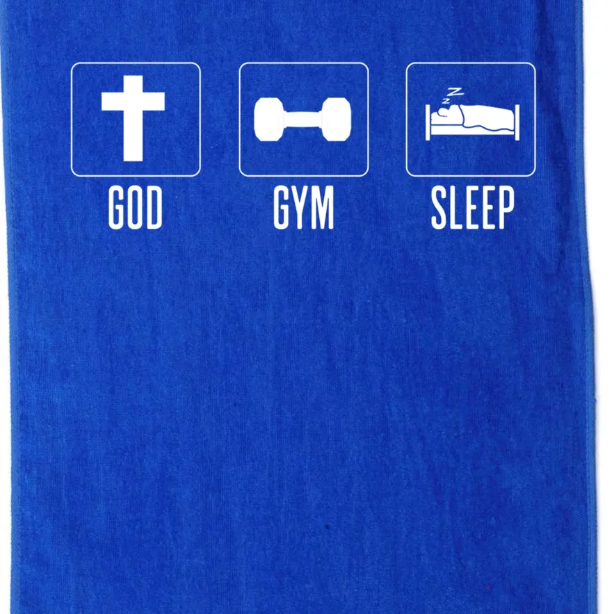 Christian Gym And Jesus Gym For God Gym Sleep Funny Gift Platinum Collection Golf Towel