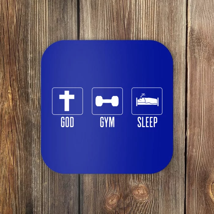 Christian Gym And Jesus Gym For God Gym Sleep Funny Gift Coaster