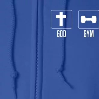 Christian Gym And Jesus Gym For God Gym Sleep Funny Gift Full Zip Hoodie