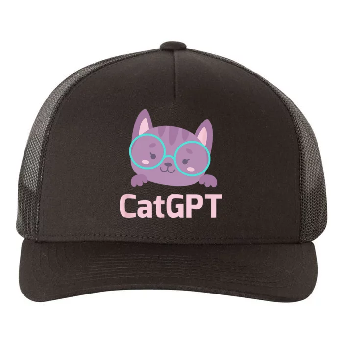 Cat GPT Ai Cat Geek Cat Lovers & Chat GPT Back To School Yupoong Adult 5-Panel Trucker Hat