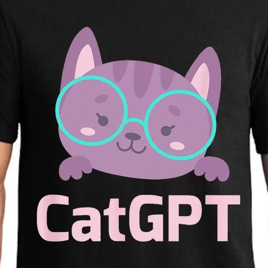 Cat GPT Ai Cat Geek Cat Lovers & Chat GPT Back To School Pajama Set