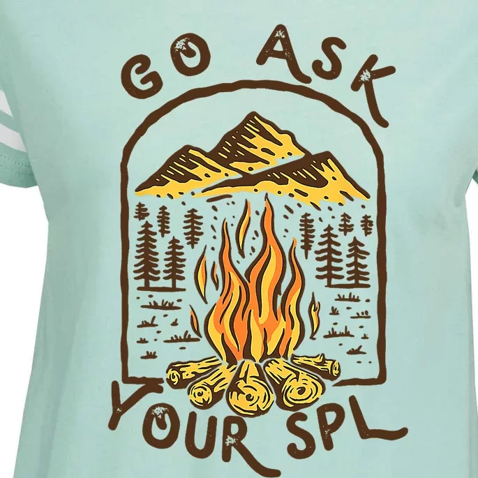 Camping Go Ask Your SPL Camper Gift Enza Ladies Jersey Football T-Shirt