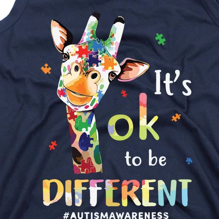 Cute Giraffe Animals Be Different Autism Awareness Tank Top