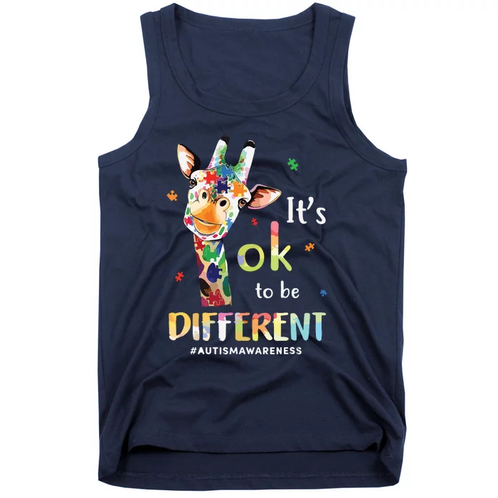 Cute Giraffe Animals Be Different Autism Awareness Tank Top