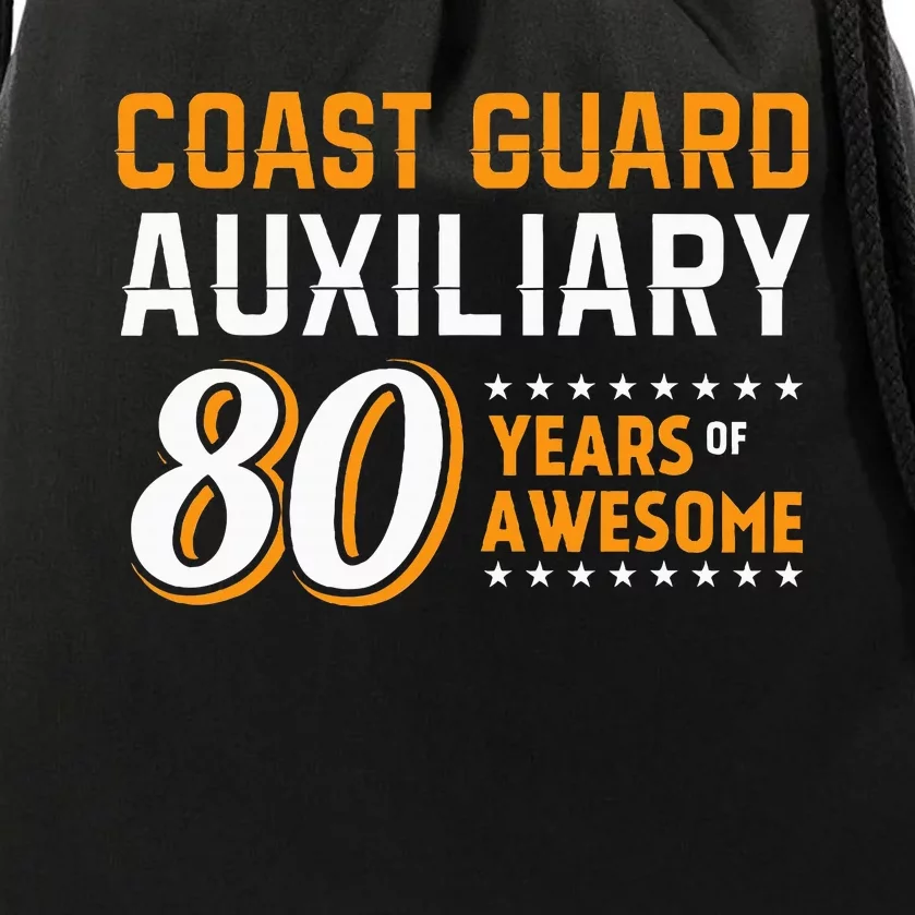 Coast Guard Auxiliary 80 Years Of Awesome Drawstring Bag