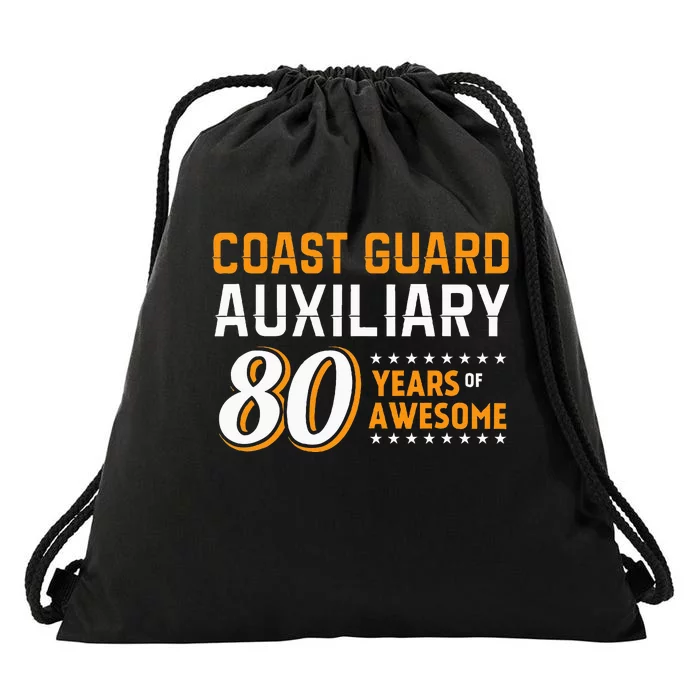 Coast Guard Auxiliary 80 Years Of Awesome Drawstring Bag