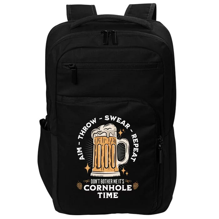 Cornhole Gift Aim Throw Swear Impact Tech Backpack