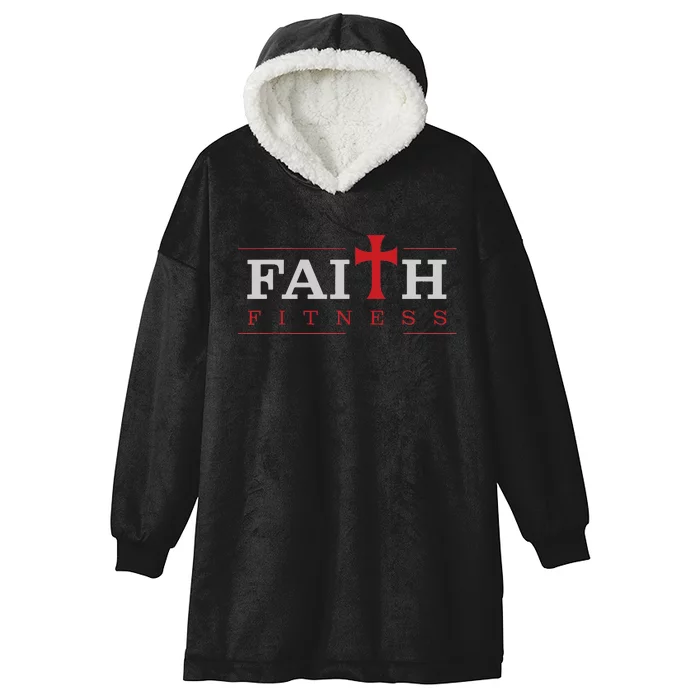 Christian Gym And Jesus Gym For Faith And Fitness Hooded Wearable Blanket