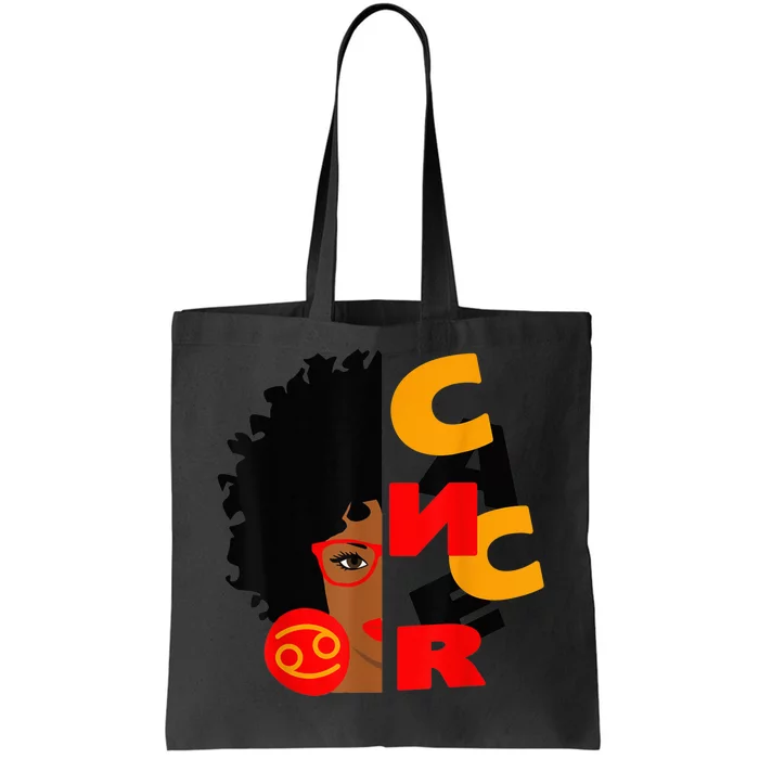 Cancer Girl Africa Girl Zodiac Signs Birthday Tote Bag