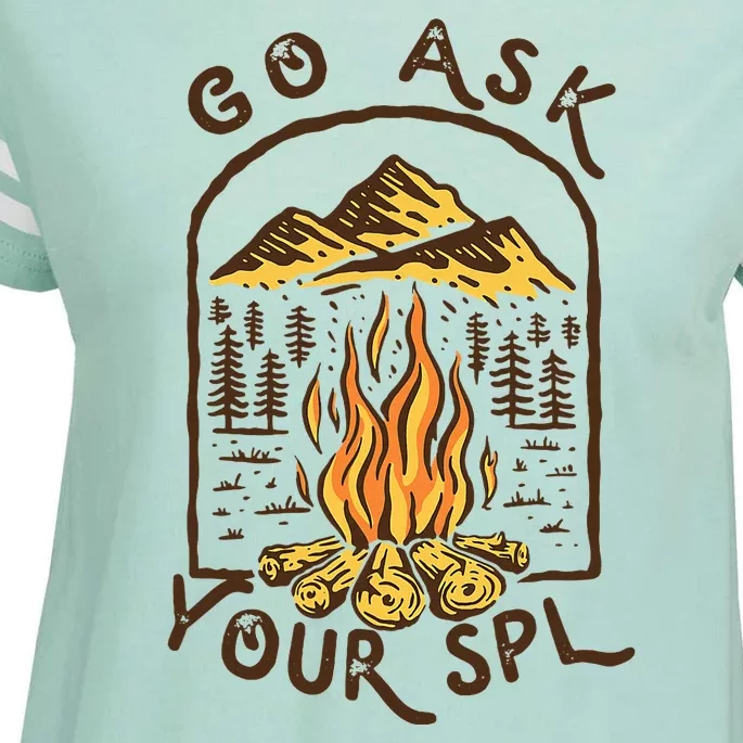 Camping Go Ask Your Spl Camper Gift Enza Ladies Jersey Football T-Shirt