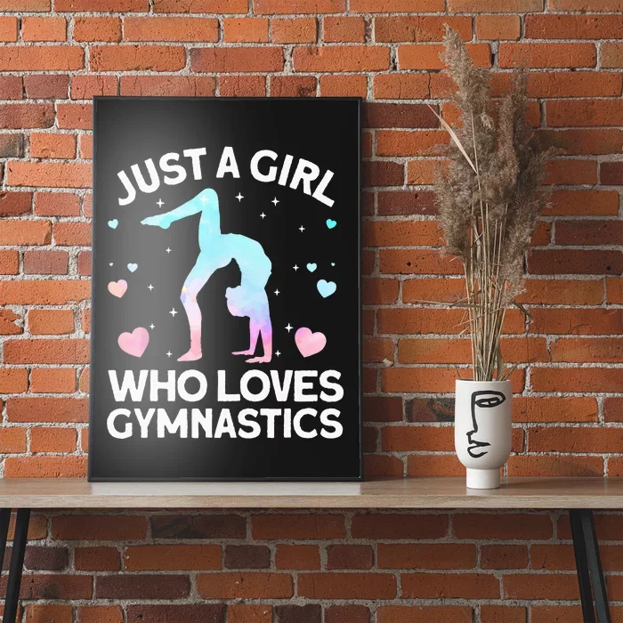 Cool Gymnastics Art For Women Girls Gymnastics Gymnast Coach Poster