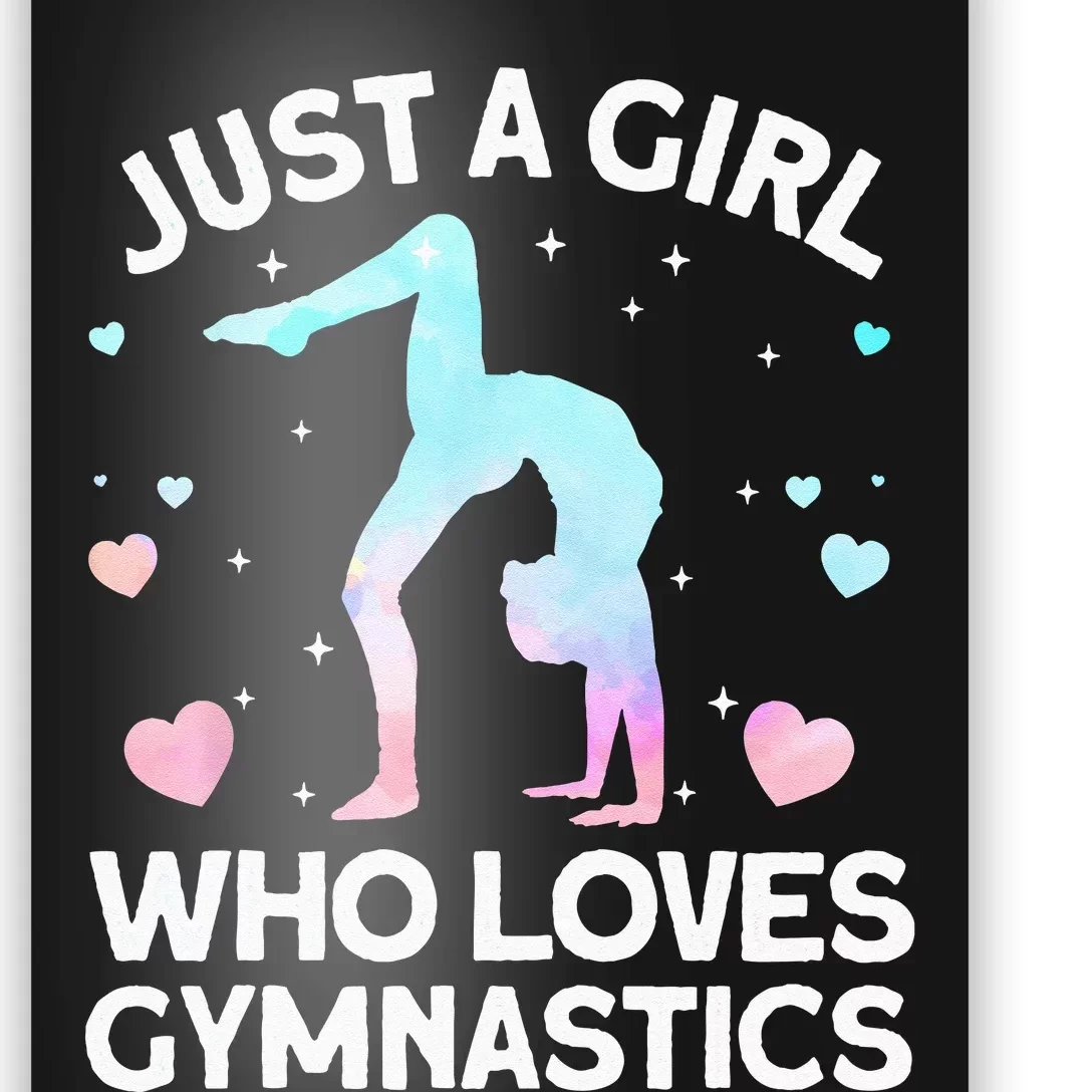 Cool Gymnastics Art For Women Girls Gymnastics Gymnast Coach Poster