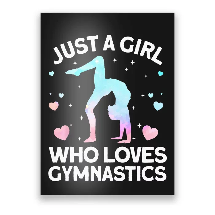 Cool Gymnastics Art For Women Girls Gymnastics Gymnast Coach Poster